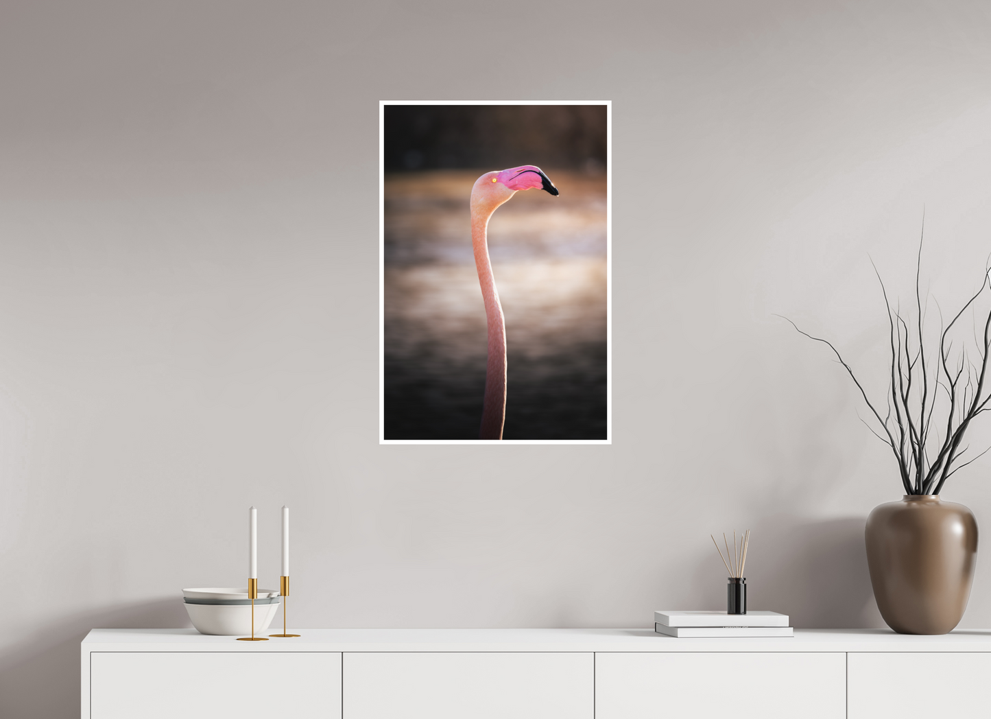 Flamant Rose | un très long cou
