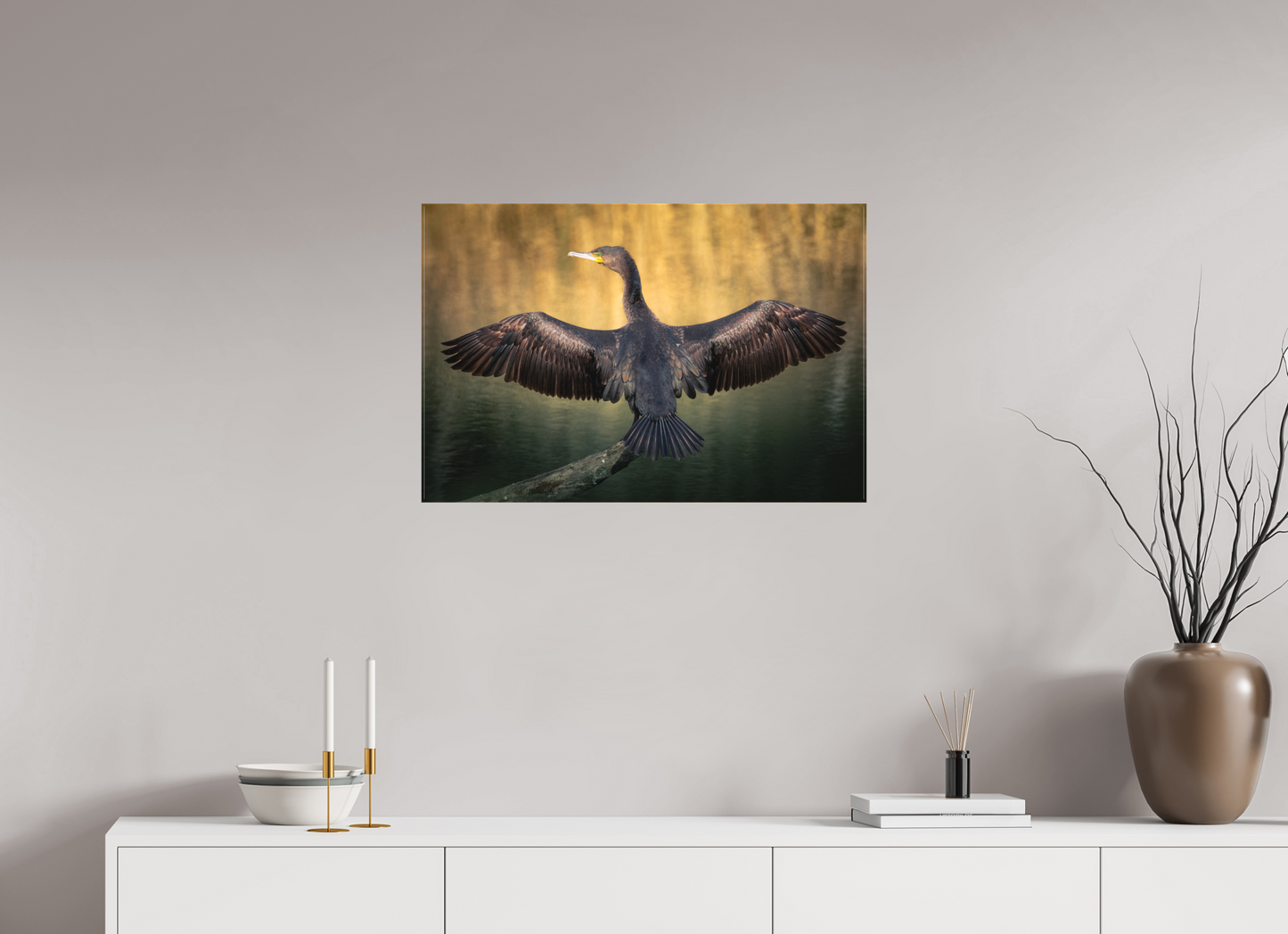 Grand Cormoran | les ailes oxydé