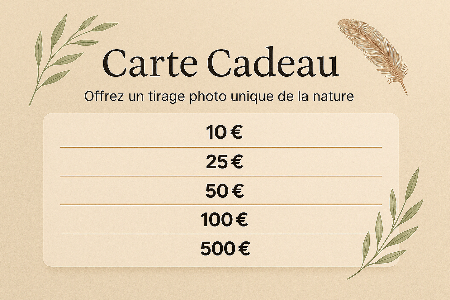 Carte Cadeau