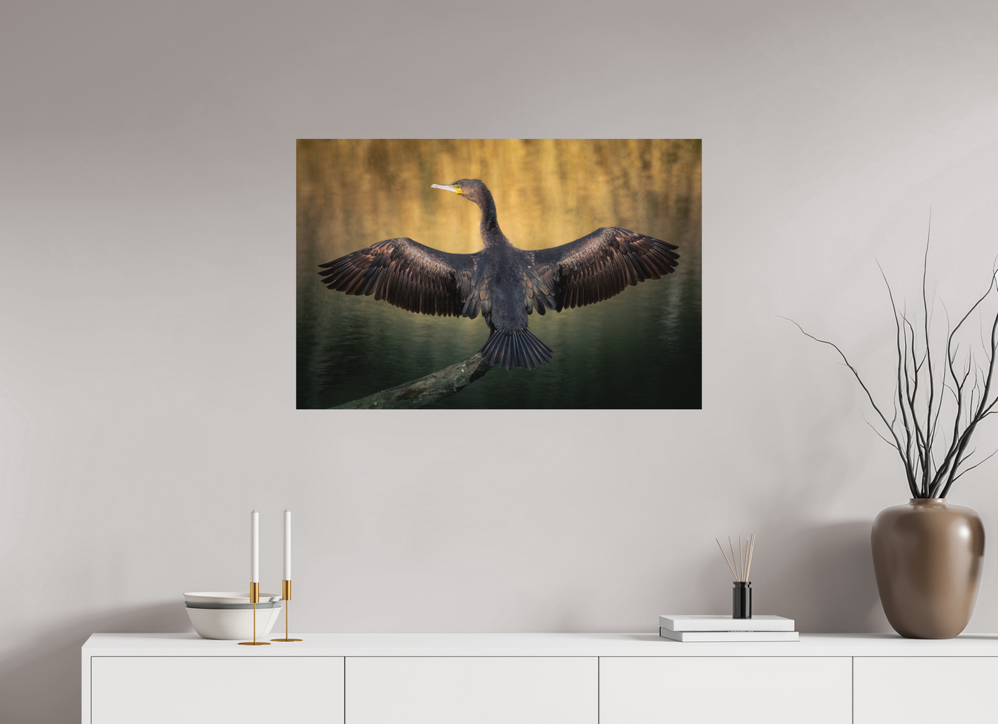 Grand Cormoran | les ailes oxydé