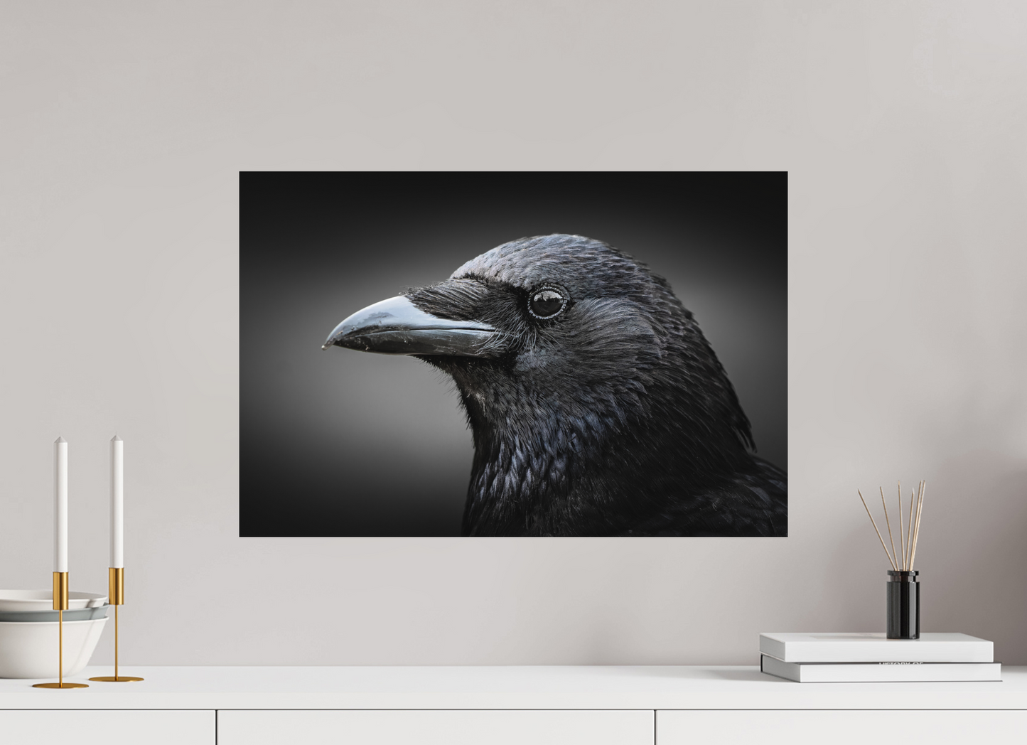60 x 40 cm, Alu Dibond Augure Noir