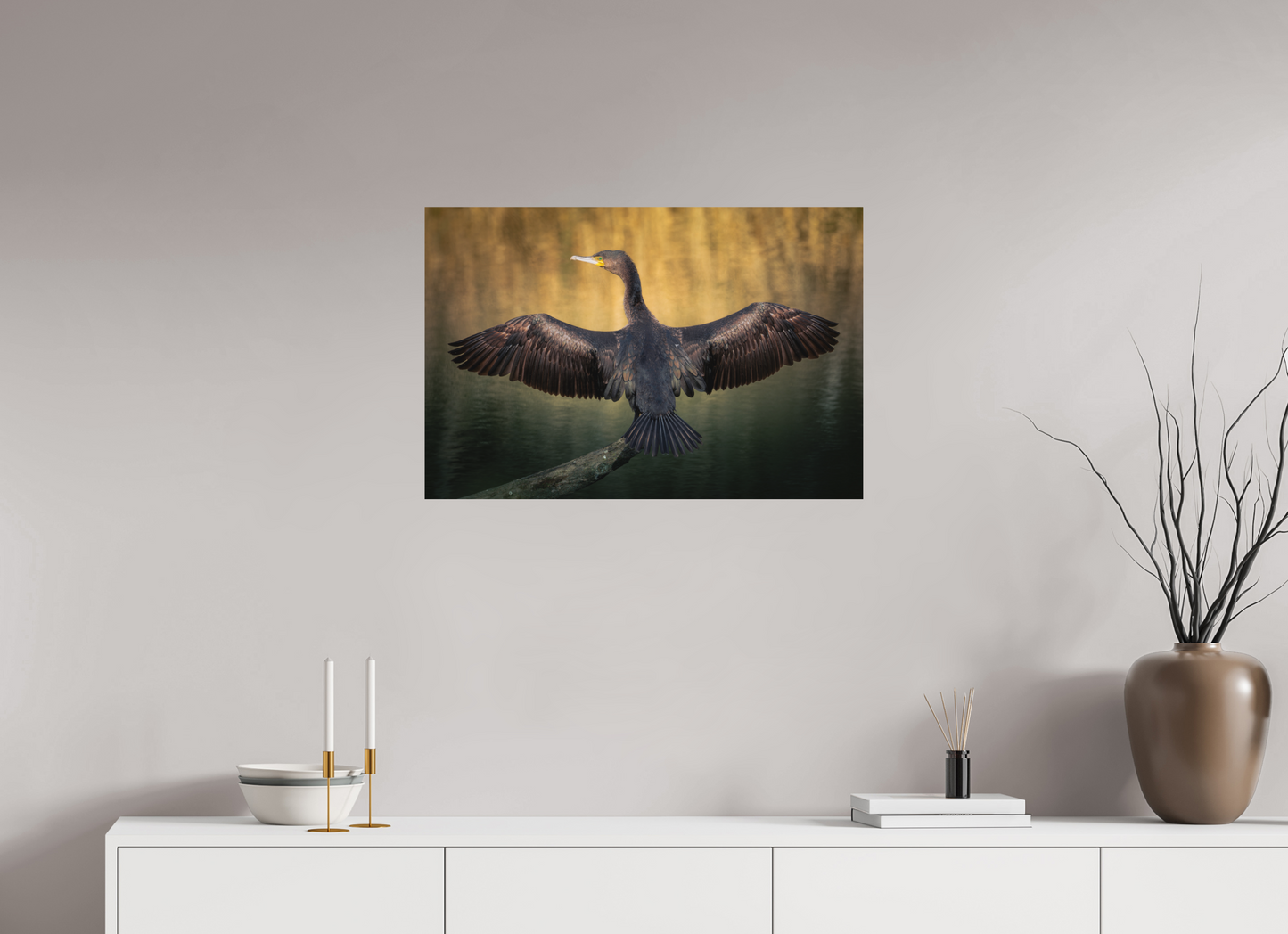 Grand Cormoran | les ailes oxydé