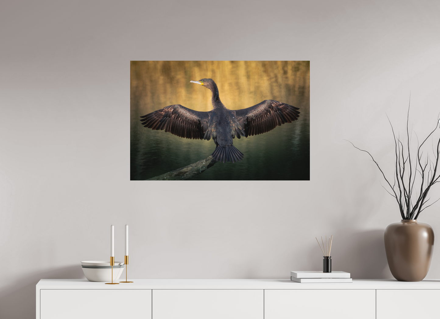 Grand Cormoran | les ailes oxydé