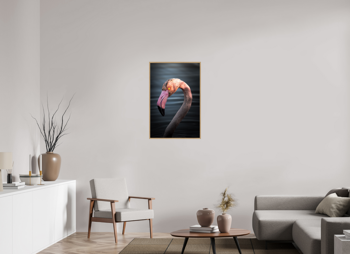 Flamant Rose | un regard menaçant