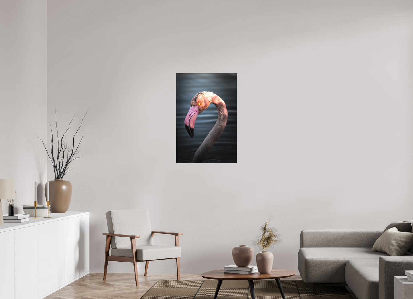 Flamant Rose | un regard menaçant