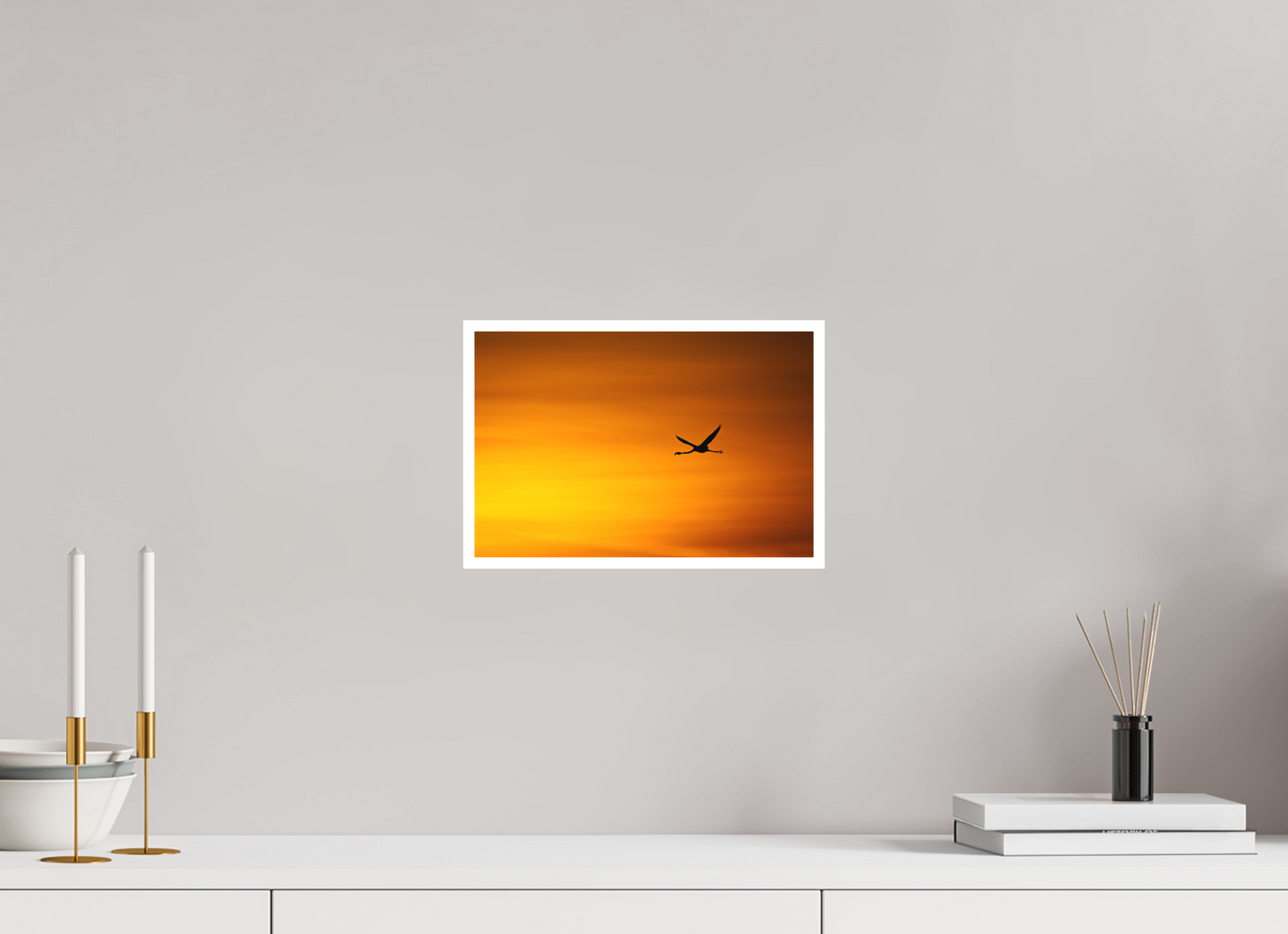 30 x 20 cm, Fine Art Silhouette Enflammée