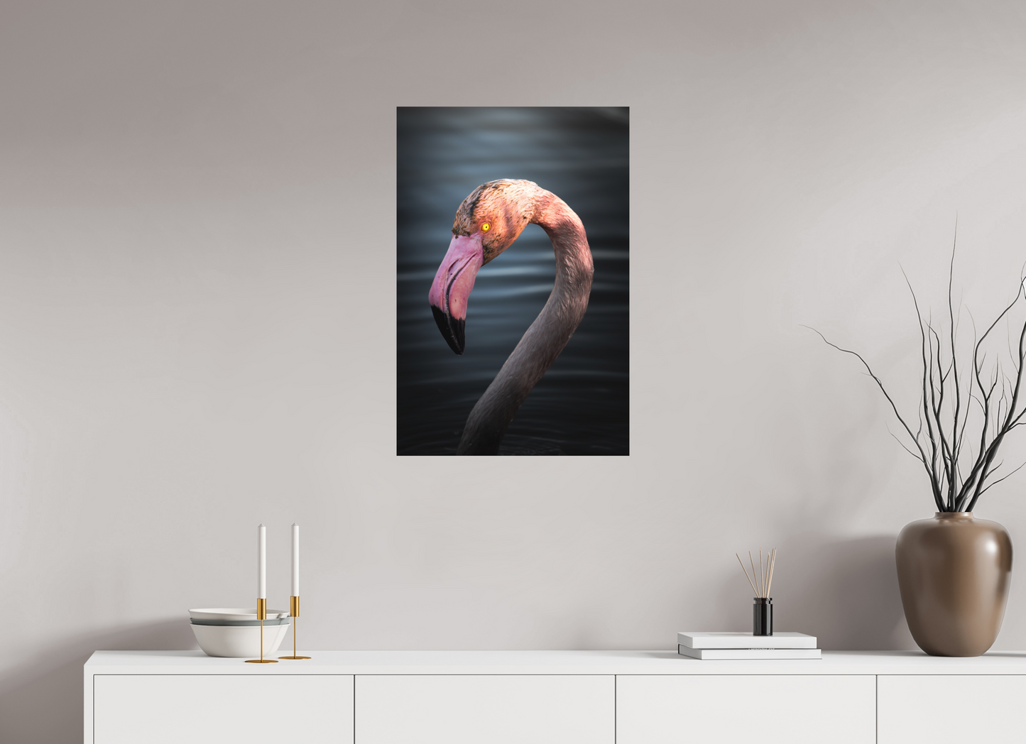 Flamant Rose | un regard menaçant