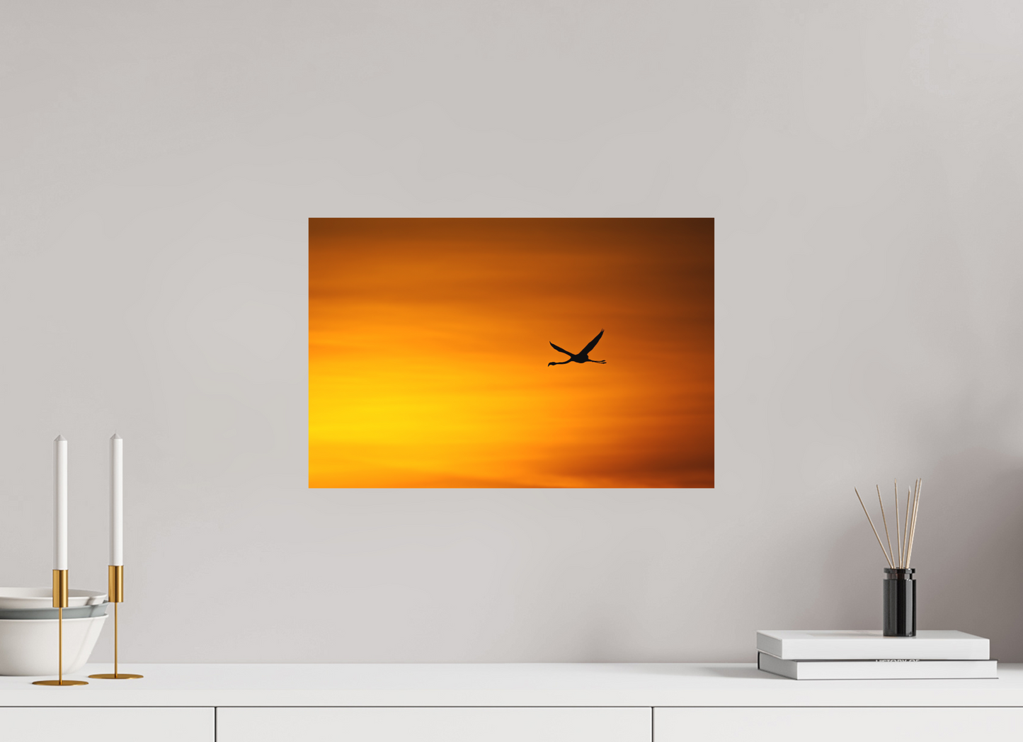 45 x 30 cm, Forex Silhouette Enflammée