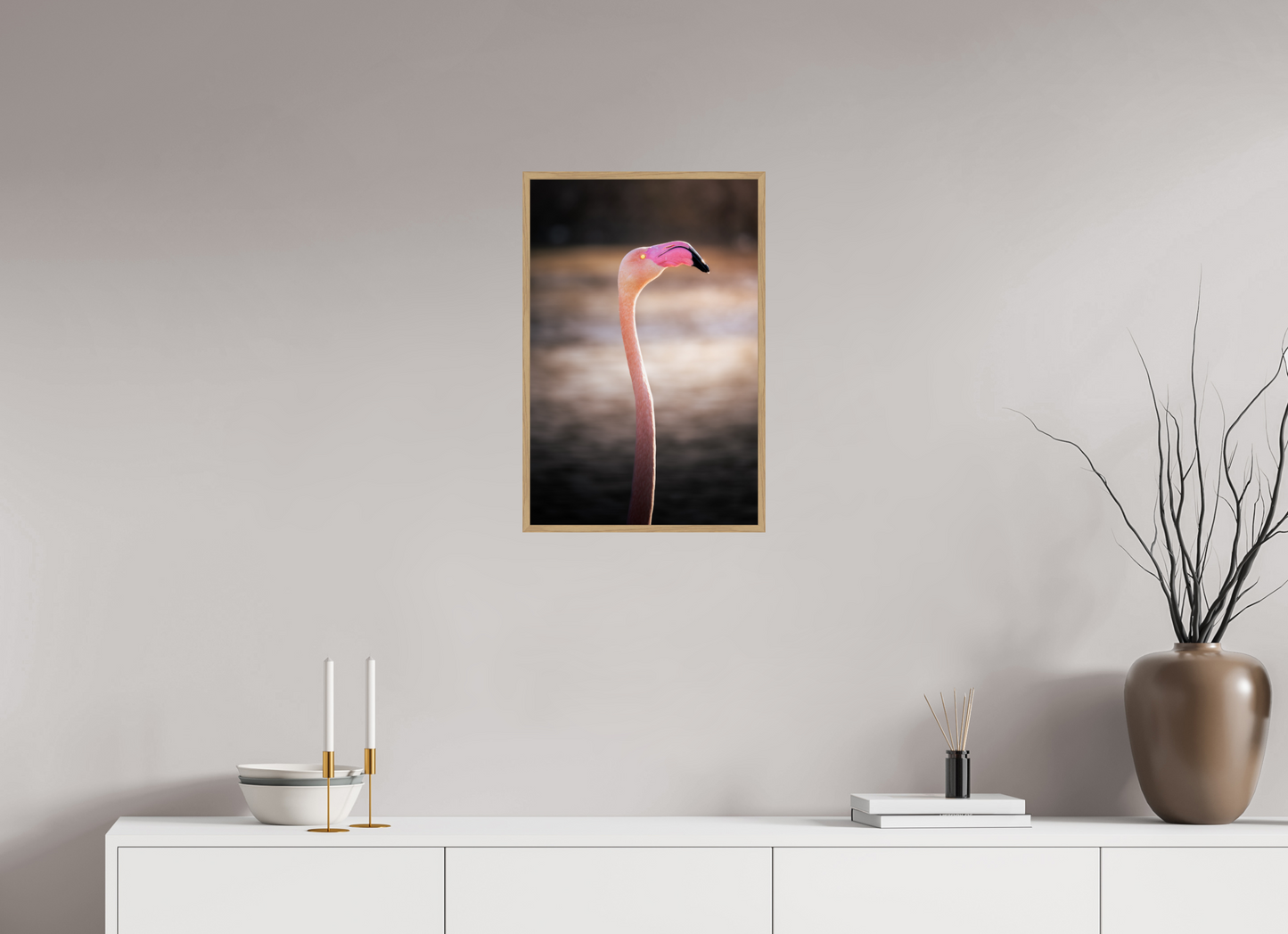 Flamant Rose | un très long cou