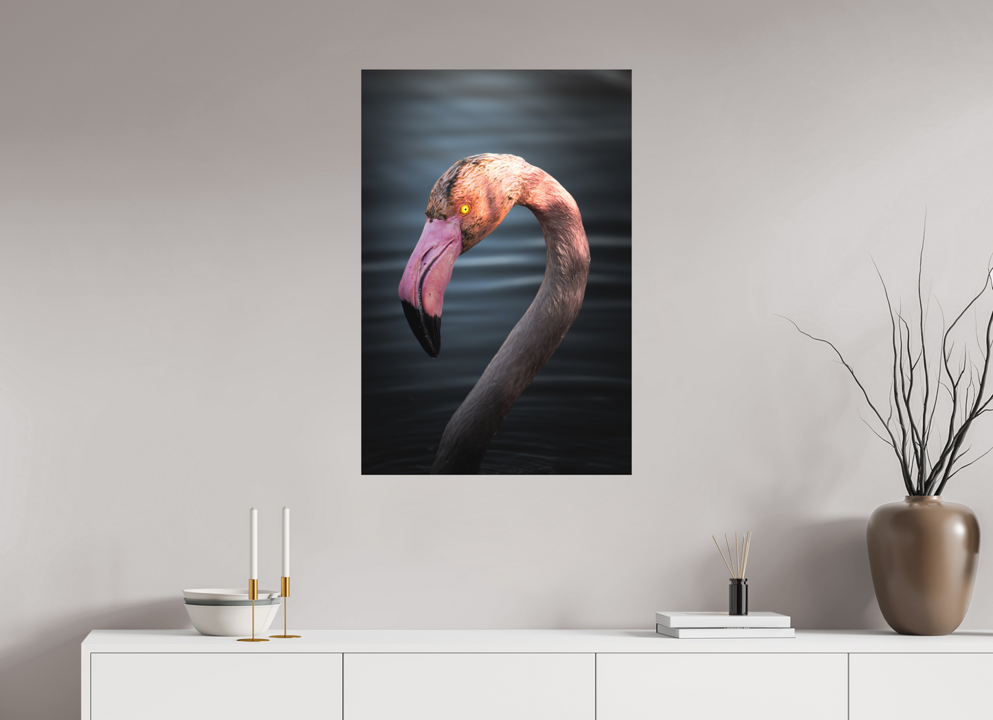Flamant Rose | un regard menaçant