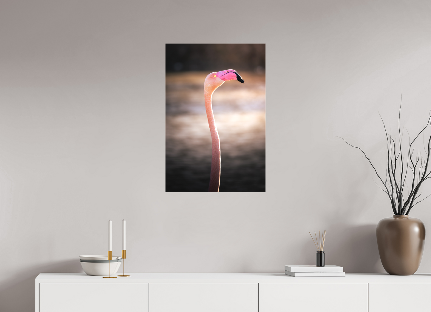 Flamant Rose | un très long cou