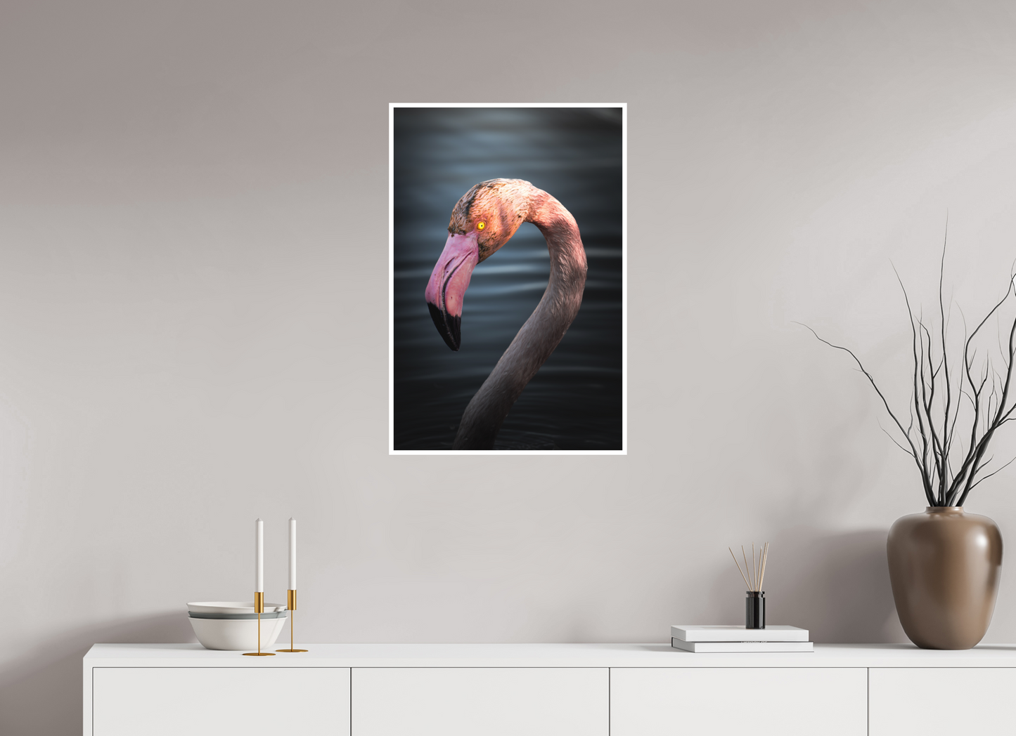 Flamant Rose | un regard menaçant