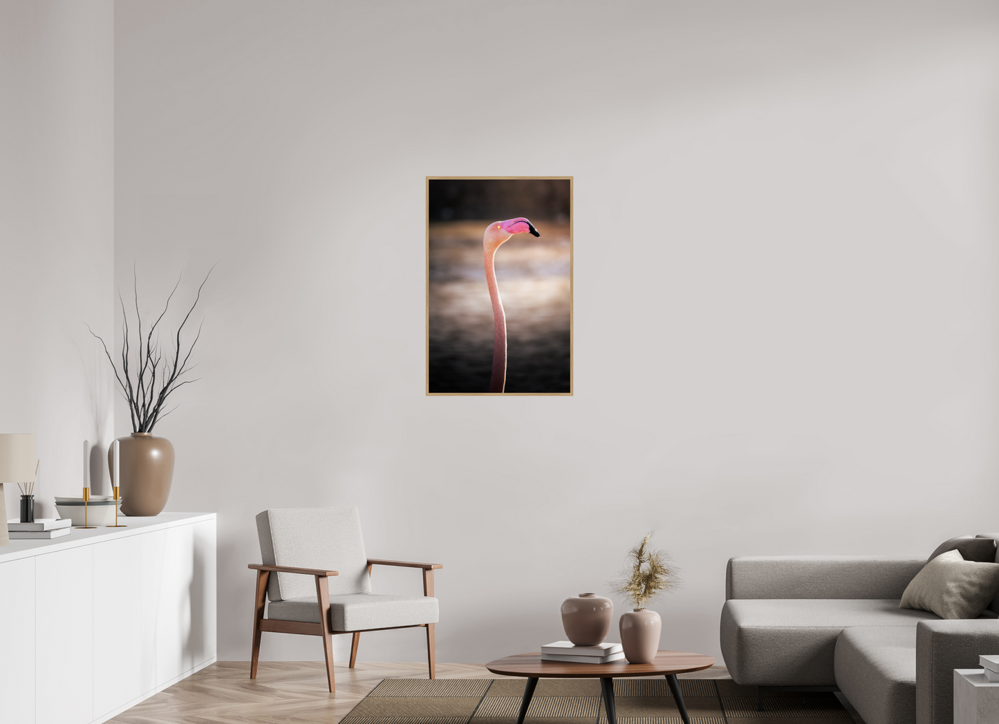 Flamant Rose | un très long cou