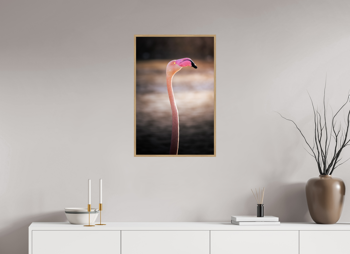 Flamant Rose | un très long cou