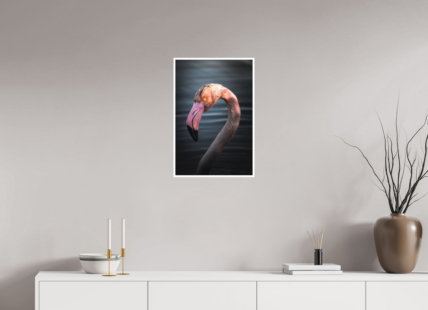 Flamant Rose | un regard menaçant