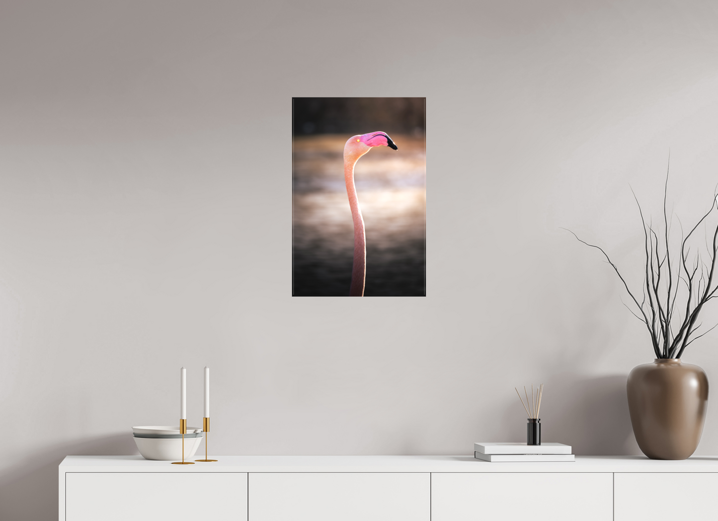 Flamant Rose | un très long cou