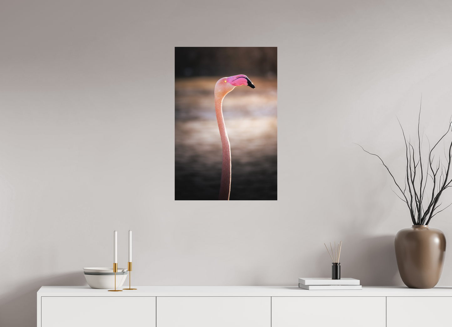 Flamant Rose | un très long cou